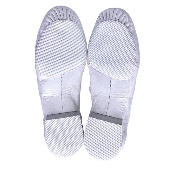 Unisex Child Bloch Jazz Soft Dance Shoe Size 12 White Split Sole Leather Lace Up - Picture 8 of 11